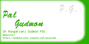 pal gudmon business card